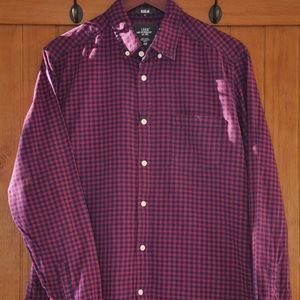 2/$12 button up- H&M Logg gingham shirt